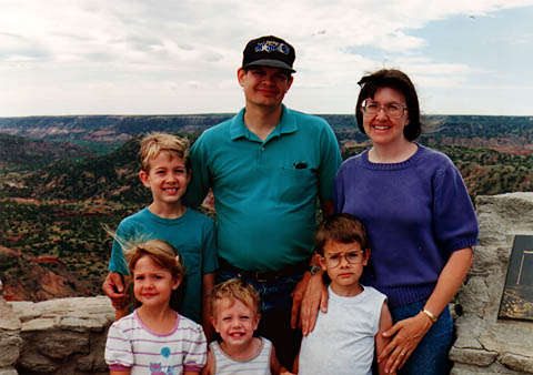 Family in 1994 at Palo Duro Canyon